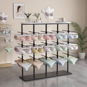 Étagère de rangement pour sous-vêtements de style luxe léger, réglable en hauteur, double face, pour soutien-gorge, bas, boîte de rangement pour sous-vêtements, étagère d'îlot - Product Image 1