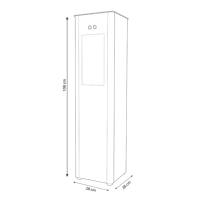 Dispenser Air Dingin Puritek Basic Column dengan Filtrasi Elektrik 500W untuk Hotel Model Italia 330804-PR 2 Jalur