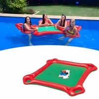 Table de jeu flottante gonflable en PVC pour Mahjong avec porte-gobelets pour la piscine