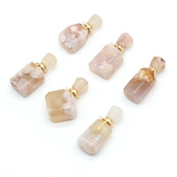 Hongzhuo Vente en gros de pierres naturelles de haute qualité, pierres de guérison, cristaux, pendentifs en forme de fleurs de cerisier, flacons de parfum