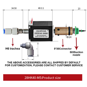 1A 0.12N.<span class=keywords><strong>m</strong></span> SMT etiketleme makinesi 28HK40 emme memesi dönen vakum vantuz 20 Hollow step Motor montaj kulaklık - Product Image 3