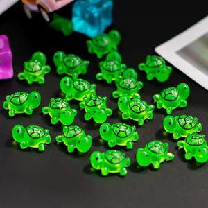 Mini tortuga luminosa colorida, bonita decoración de personajes de resina de piedra Artificial para acuarios y artesanías - Product Image 6