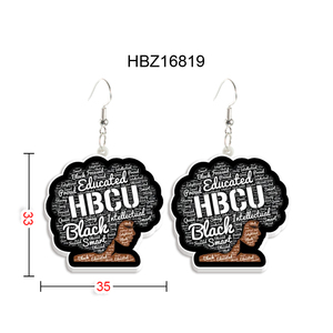 Pendientes <span class=keywords><strong>de</strong></span> Resina Acrílica Personalizados con Diseños <span class=keywords><strong>de</strong></span> <span class=keywords><strong>Historia</strong></span> Afroamericana, Serie <span class=keywords><strong>de</strong></span> Artesanías <span class=keywords><strong>de</strong></span> Resina Impresas DIY, Joyería Artesanal para Graduación - Product Image 4