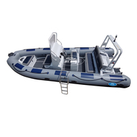 Bateaux semi-rigides RHIB 6m en Hypalon avec coque en aluminium en V profond, 6 mètres avec pont solaire