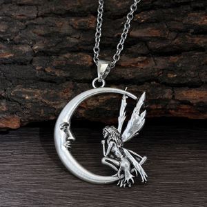 Collar con Colgante de Bruja Gótica de Halloween con Calavera, Luna y Estrella, Sombrero Mágico Misterioso, Escoba de Bruja, Joyería de Moda Gótica para Fiesta Rock, Regalo - Product Image 5