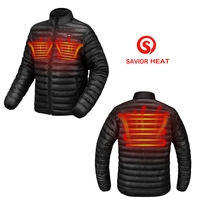 Veste chauffante d'hiver unisexe pour hommes et femmes 7.4V DC charge batterie électrique manteau chauffant Gilet avec col montant