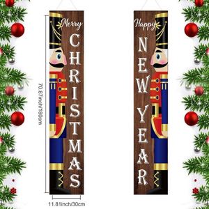 Decoraciones Navideñas con Diseños de Dibujos Animados, Cortinas para Puerta y Pancartas Colgantes con Temática Navideña para Fiestas - Product Image 1