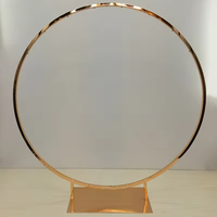 Nouveau support de fleurs circulaire en métal doré créatif 2026 pour centre de table de mariage