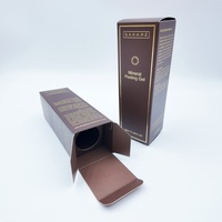 Boîte d'emballage cosmétique personnalisée avec estampage à chaud en feuille d'or, carton robuste pour gel exfoliant et soins de la peau