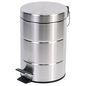Stainless Steel Waste Bin Factory Price Satin Finished Stainless Steel Foot Pedal Garbage Rubbish Waste Bin Dust Bin