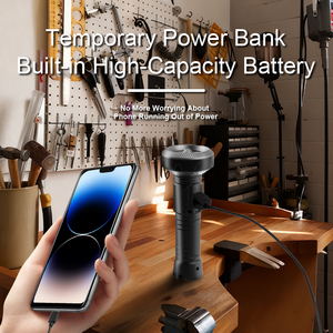 Lampe torche LED magnétique avec affichage de la puissance, double interrupteur, 11 modes, rechargeable, étanche, lampe de travail pour le <span class=keywords><strong>camping</strong></span>, la réparation automobile - Product Image 5