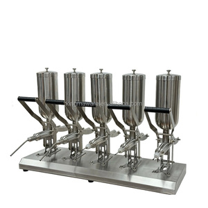 304 in acciaio inox 5L * 5 manuale Churro Filler ciambella <span class=keywords><strong>Churros</strong></span> <span class=keywords><strong>macchina</strong></span> di riempimento <span class=keywords><strong>per</strong></span> la vendita - Product Image 4