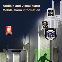 Cámara CCTV Wifi para Exteriores con 3 Lentes, Impermeable, 4MP, Tres Pantallas, Seguridad para el Hogar, Inalámbrica, Wifi, 4G