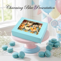 Cajas de Papel para Pasteles de Panadería con 12 Cavidades y Ventanas Transparentes, Cajas de Transporte para 12 Cupcakes Estándar, para Muffins y Pasteles