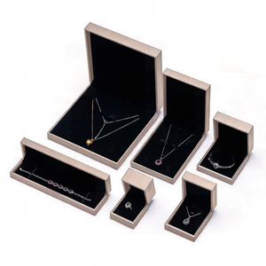 Wholesale Supplier Rectangular <b>Ring</b> Pendant Bangle Box PU Leather Jewelry Box Custom Personality Logo Jewelry Box for Wedding - Product Image 4