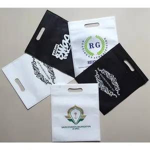 Biodegradable Non Woven D-cut Bag Custom Logo Eco-friendly D Cut Non Woven Bag
