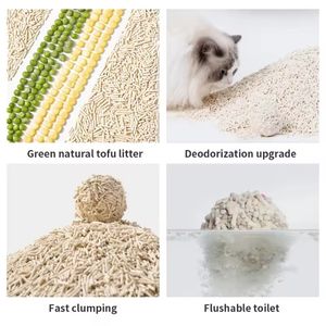 Groothandel Leverancier Huisdierproducten Natuurlijke Eco Tofu Kattenbakvulling Zand Kattenbakvulling Tofu - Product Image 4