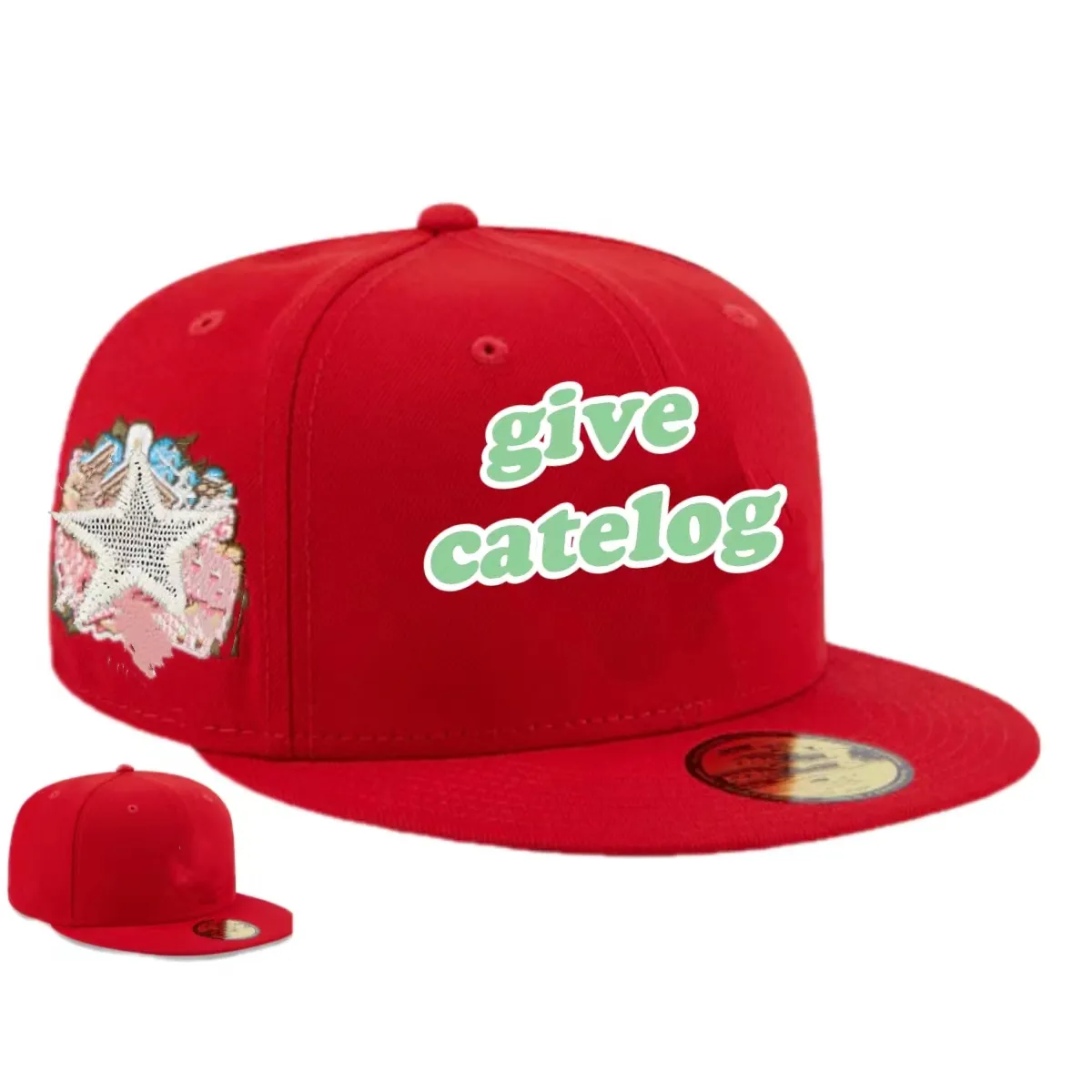 卸売スナップバックキャップ空白無地フィット帽子3D刺繍デザイン野球帽スナップバックフィット帽子カスタムロゴ付き