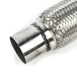 1.5-5 \ "ID 304 Tuyau flexible d'<span class=keywords><strong>échappement</strong></span> en acier inoxydable Double <span class=keywords><strong>tresse</strong></span> avec pièces de moteur à mamelon - Product Image 3