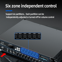Système de sonorisation commercial 6 zones avec amplificateur de mixage 100V et enceintes encastrables pour bâtiment