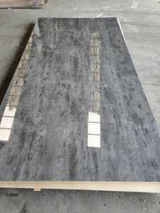 Panneau dur jaune 18mm de MDF de mélamine de style design moderne Panneau de fibres stratifiées UV Armoires de cuisine E2 Formaldéhyde Emission - Product Image 4