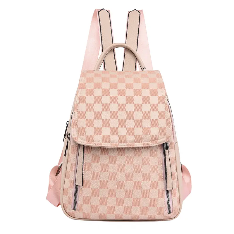 Wholesale Fashion pu Leather Shoulder Bag Small PU Backpack for woman four colour can be choose