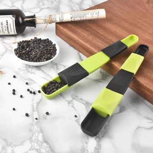 Plastic Spoon for Kitchen Use Adjustable Quantitative Double Head Measuring Tool for Coffee Baking Other Liquids/Grams