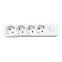 Multiprise parasurtenseur 16A 3500W 6 prises UE IP22 avec interrupteur pour usage domestique, certification CE GS disponible, 5m, plastique