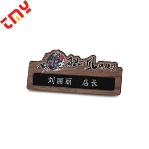 窓付き木製ピンネームバッジ工場価格新しい竹の装飾ヨーロッパ木製民芸ビジネスギフト - Product Image 6