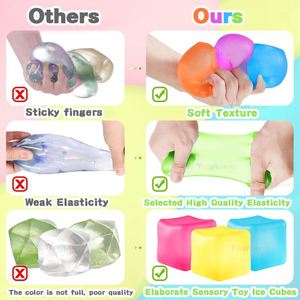 Juguetes Sensoriales Antiestrés de Silicona TPE Personalizados de Navidad, Blandos, de Crecimiento Lento, con Forma de Cubo de Hielo, Ecológicos, para DIY - Product Image 5