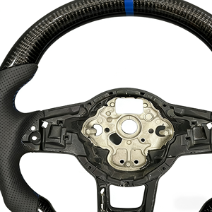 Volante Deportivo Personalizado CARBON WORLD de Aluminio y Cuero PVC para <span class=keywords><strong>Volkswagen</strong></span> <span class=keywords><strong>Golf</strong></span> 7 GTI <span class=keywords><strong>R</strong></span> MK7 JETTA - Product Image 4