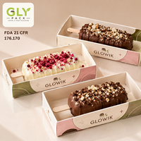 Boîte à dessert en papier alimentaire personnalisée pour les glaces, les cake pops, les chocolats, les bâtonnets glacés, les emballages à emporter pour les pâtisseries
