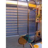 Paravents modernes, panneaux muraux décoratifs en métal, vitrines mobiles en verre, cloisons métalliques pour salon