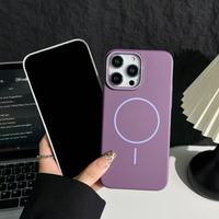 Étui de téléphone en PC magnétique à coque rigide pour iPhone 16 Pro Max, fin, simple, couleur unie, luxueux, pour homme, compatible avec iPhone 15 14 13 12 11