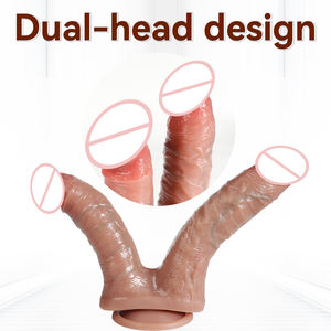 7.87 Inch Brown Double Headed Dildo Com Ventosa para G-Spot e Dupla Estimulação Anal para a Masturbação Feminina <span class=keywords><strong>Penis</strong></span> - Product Image 2