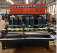 Machine de bordure biseautée horizontale en verre à 8 moteurs avec composants de noyau d'engrenage de moteur PLC polissage de bord de verre