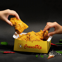 Emballage de fast-food jetable avec logo imprimé personnalisé Boîte de nourriture pour hamburger à emporter Emballage de poulet frit Boîtes à emporter