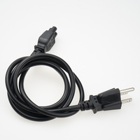 Cable de Alimentación para Portátil de 3 Puntas, NEMA 5-15P a IEC C5, SVT 18AWG 7A, Cable de Corriente Alterna para Adaptador de Portátil