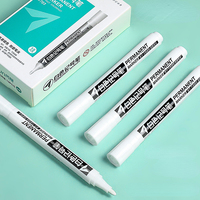 Ensemble de stylos marqueurs permanents blancs créatifs, largeur d'écriture de 10mm, encre de couleur pour papier, compte à main, peinture, stylo graffiti