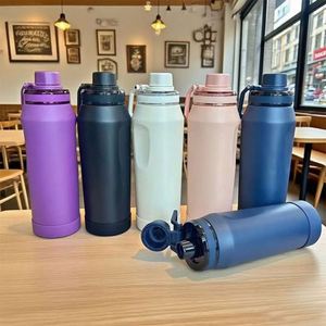Bouteille d'eau thermique portable 600/800 ml, gobelet isotherme sous vide en acier inoxydable 316, thermos pour thé chaud, café, tasse de voyage - Product Image 1