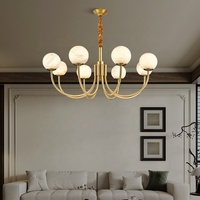 Nordique villa salon lustre en marbre moderne minimaliste chambre étude albâtre lumière designer modèle chambre salle à manger lampe