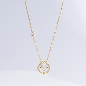 wholesale plata 925 sterling silver Geometric zirconia <b>necklace</b> Everyday Wear korean cz unique women fashion pendant <b>necklaces</b> - Product Image 1