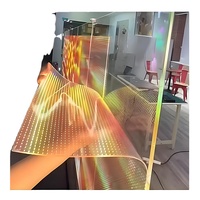 Film d'affichage LED transparent flexible ultra-fin pour mur vidéo intelligent, TV 3D P4 P5 P6, écran pour publicité sur vitrine