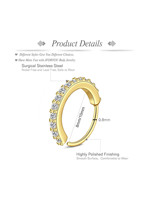 Bijou de nez en zircon plaqué or fantaisie 20G, plug et tunnel, pour enfants, mariage, fête, cadeau chrétien, tendance, plaqué or, unisexe