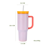 Gobelet en acier inoxydable personnalisé de 2025 Offre Spéciale 40oz avec paille-tasse de voiture isolée sous vide à double paroi pour le sport, la randonnée, le voyage