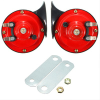 Klaxon d'air pour voiture escargot électrique 12V klaxon d'air bateau marin Kit d'alarme sonore moto klaxon de voiture bicolore Signal fort