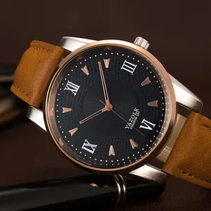 Yazole M 397นาฬิกาผู้ชายหรูหราสีดำกันน้ำนาฬิกาข้อมือควอตซ์ธุรกิจ