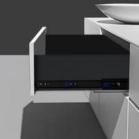 Glissières de tiroir à fermeture amortie robustes et faciles à installer pour armoires de cuisine et meubles, avec extension silencieuse et fluide