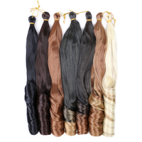 Extensions de cheveux synthétiques BELEZA Factory 22 pouces, ondulations lâches françaises, teintes, 150g, pré-étirées, bouclées