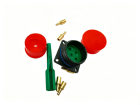 Connecteur d'aviation circulaire 14 broches étanche IP67/IP68 série J599 D38999/26WD35SN testé qualité stricte, boîtier en alliage d'aluminium